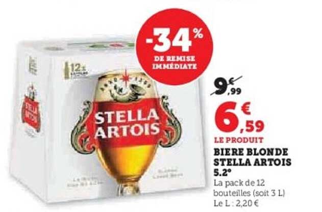 BIERE BLONDE STELLA ARTOIS 5.2°