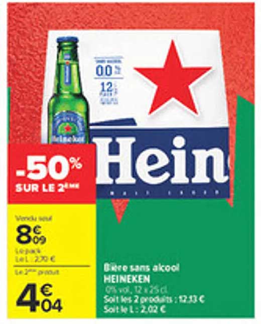 Bière sans alcool HEINEKEN