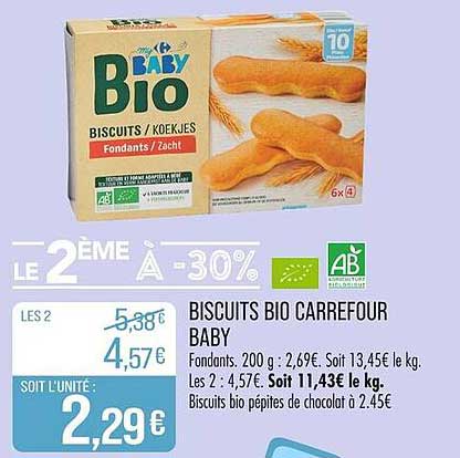 BISCUITS BIO CARREFOUR BABY