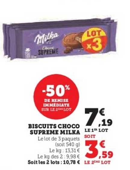 BISCUITS CHOCO SUPREME MILKA