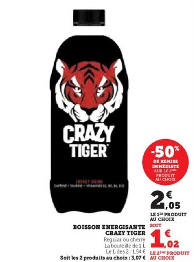 BOISSON ÉNERGISANTE CRAZY TIGER