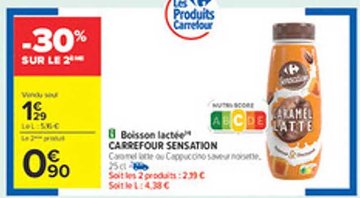 Boisson lactée CARREFOUR SENSATION - Caramel Latte