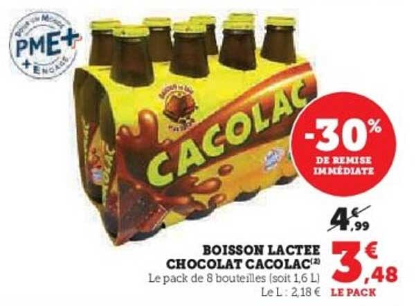 BOISSON LACTEE CHOCOLAT CACOLAC