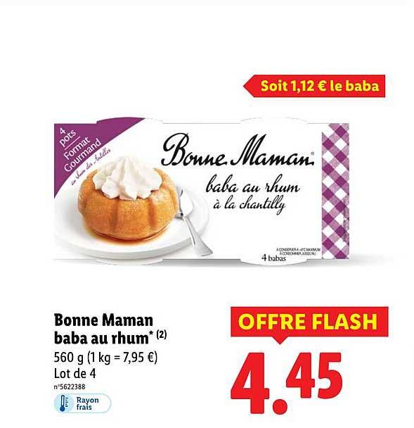 Bonne Maman baba au rhum