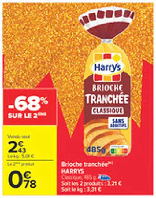 Brioche tranchée HARRYS