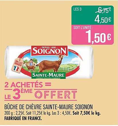 Bûche de chèvre Sainte-Maure Soignon