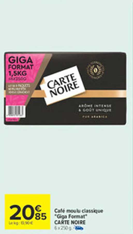 Café moiti classique "Giga Format" CARTE NOIRE