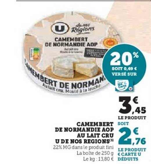 CAMEMBERT DE NORMANDIE AOP AU LAIT CRU