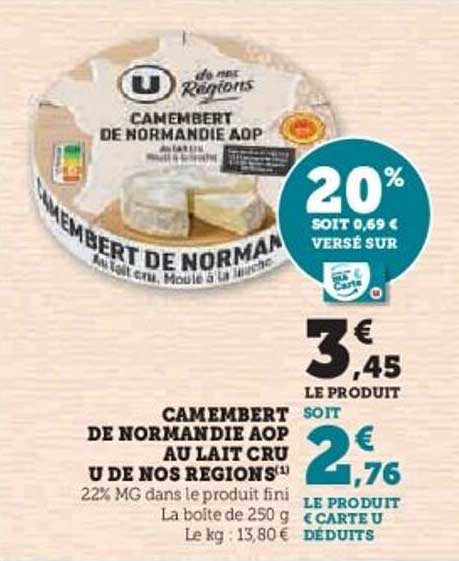 Camembert de Normandie AOP au lait cru