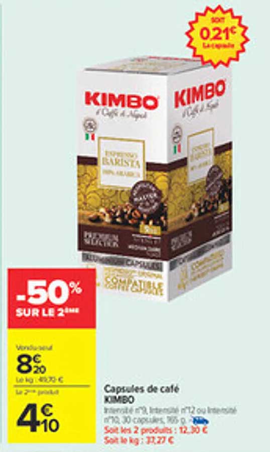 Capsules de café KIMBO