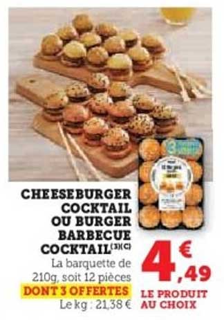 CHEESEBURGER COCKTAIL OU BURGER BARBECUE COCKTAIL