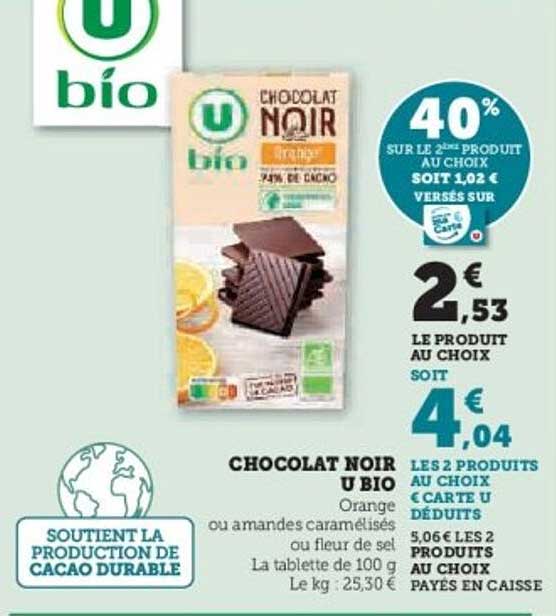 CHOCOLAT NOIR U BIO