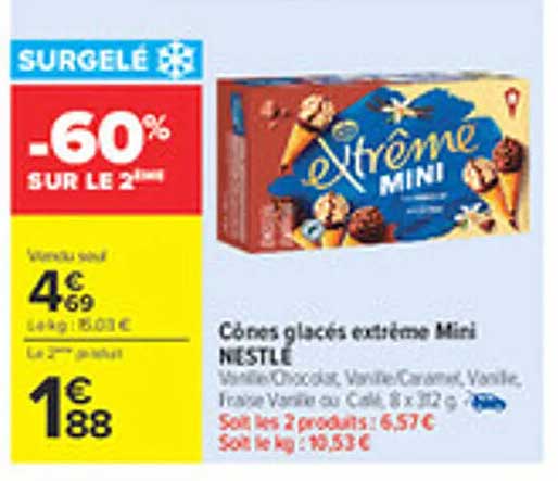 Cônes glacés extrême Mini NESTLÉ