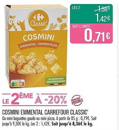 COSMINI EMMENTAL CARREFOUR CLASSIC'