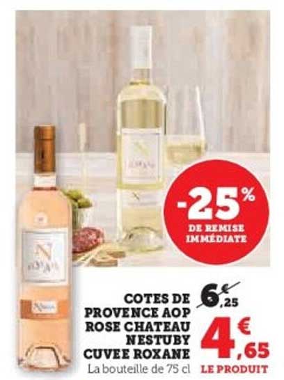 COTES DE PROVENCE AOP ROSE CHATEAU NESTUBY CUVEE ROXANE