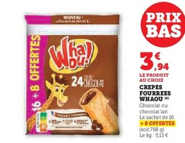 CREPES FOURREES WHAOU 24+8 OFFERTES