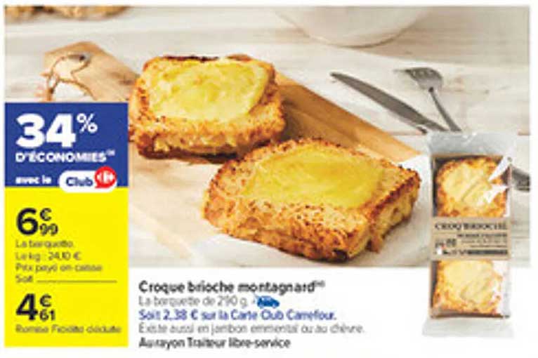 Croque brioche montagnard