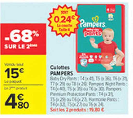 Culottes PAMPERS
