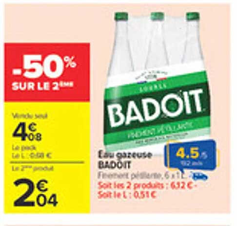 Eau gazeuse BADOIT