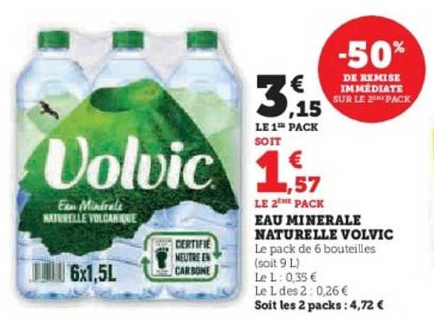 EAUX MINÉRALES NATURELLES VOLVIC