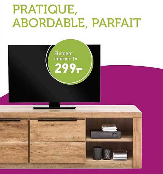 Élément inférieur TV