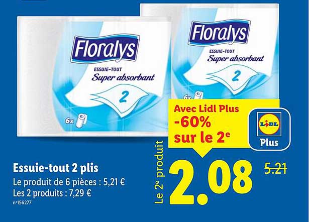 Essuie-tout 2 plis