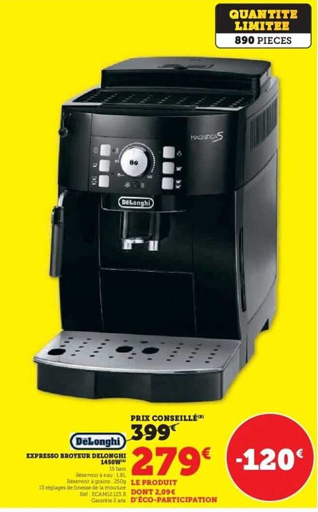 EXPRESSO BROYEUR DELONGHI 1450W