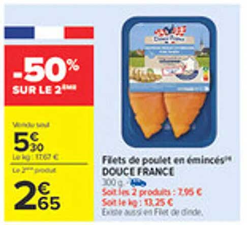 Filets de poulet en émincés™ DOUCE FRANCE