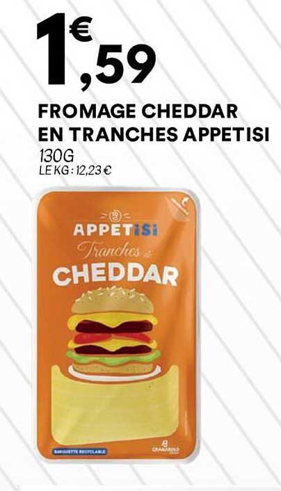 FROMAGE CHEDDAR EN TRANCHES APPETISI