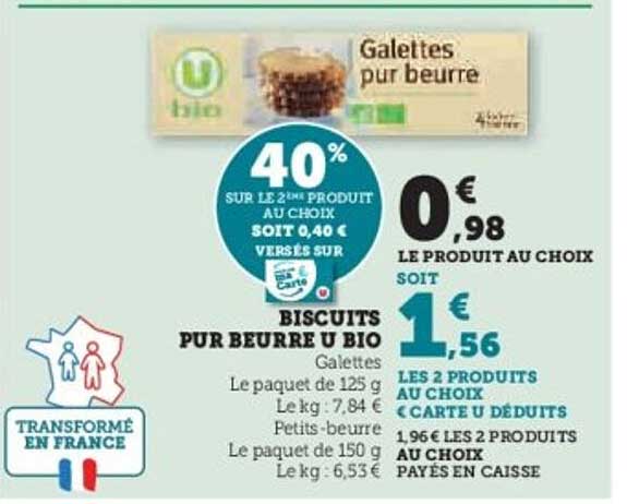Galettes pur beurre U BIO