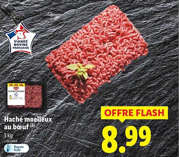 Haché moelleux au bœuf