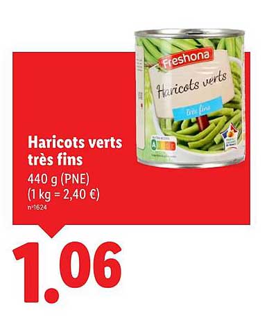 Haricots verts très fins