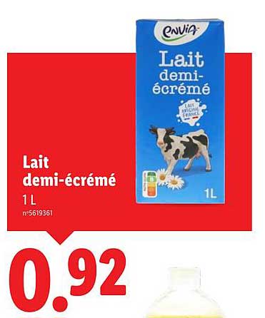 Lait demi-écrémé