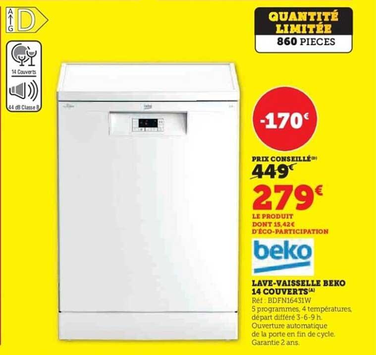 LAVE-VAISSELLE BEKO 14 COUVERTS