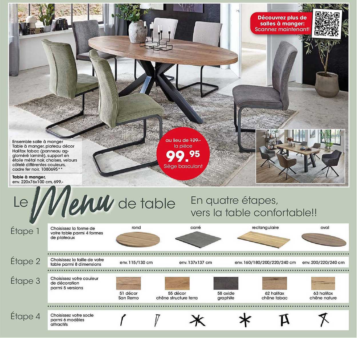 Le Menu de table