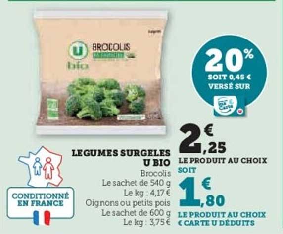 Légumes Surgelés U Bio - Brocolis