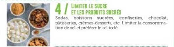 Limiter le sucre et les produits sucrés