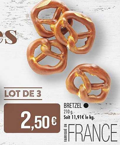 LOT DE 3 BRETZEL