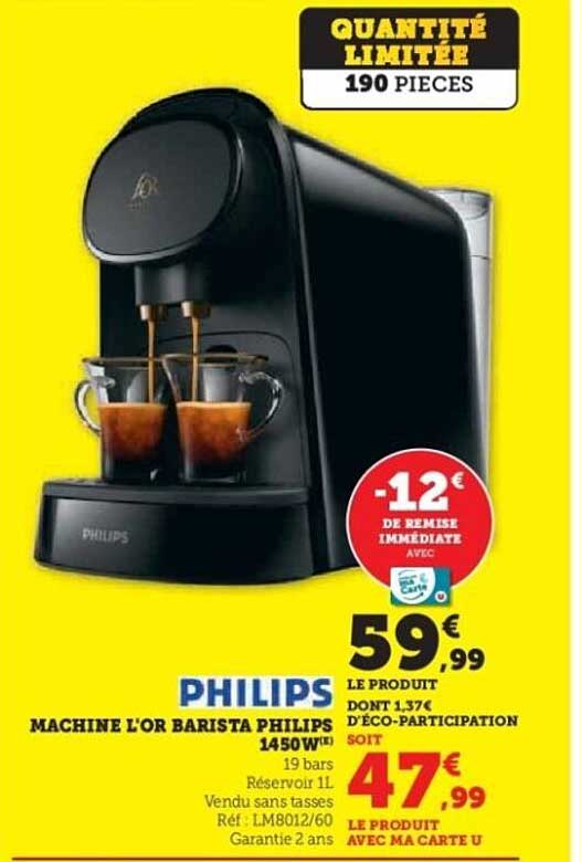 MACHINE L'OR BARISTA PHILIPS 1450W
