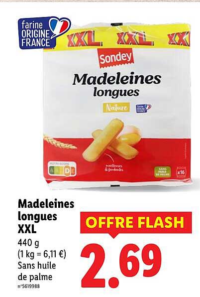 Madeleines longues XXL