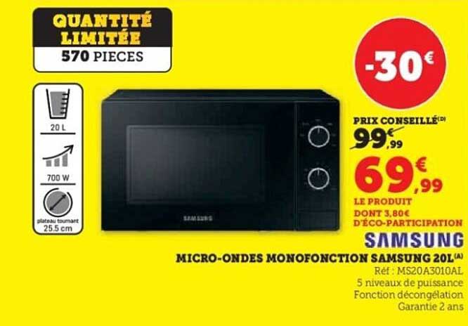 MICRO-ONDES MONOFONCTION SAMSUNG 20L