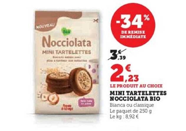 MINI TARTELETTES NOCCIOLATA BIO