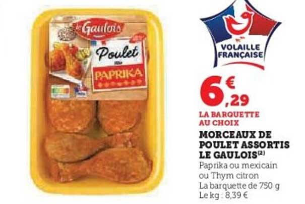 MORCEAUX DE POULET ASSORTIS LE GAULOIS