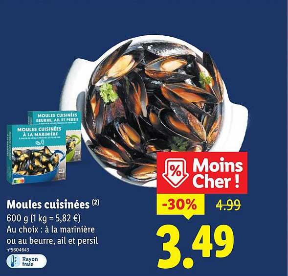 Moules cuisinées