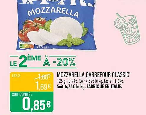 MOZZARELLA CARREFOUR CLASSIC’
