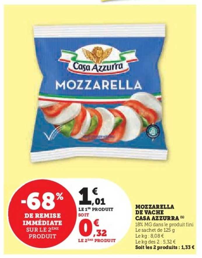 MOZZARELLA DE VACHE CASA AZZURRA