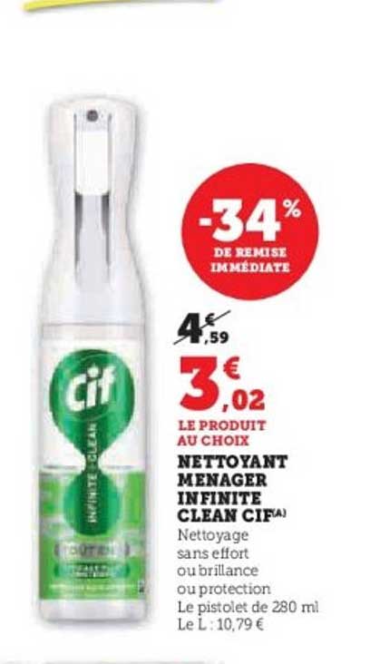 NETTOYANT MENAGER INFINITE CLEAN CIF