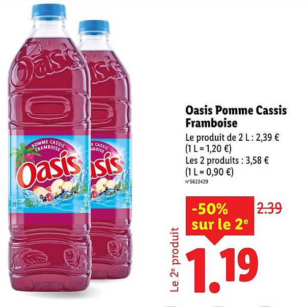 Oasis Pomme Cassis Framboise