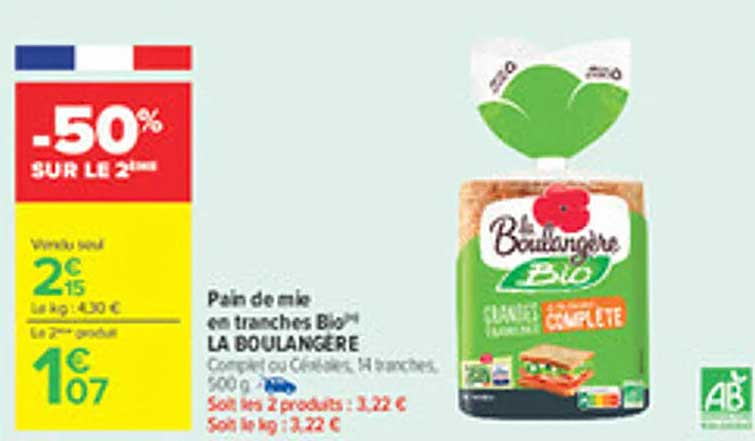 Pain de mie en tranches Bio™ LA BOULANGÈRE