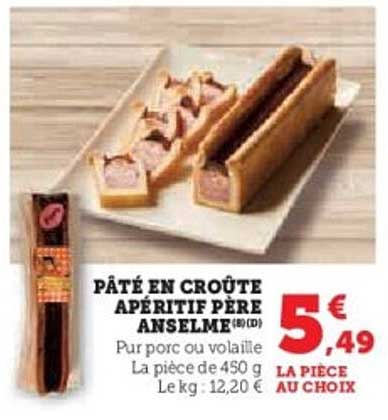 Pâté en croûte apéritif Père Anselme